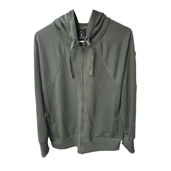 Nike Dri-Fit Pro Training Full Zip Hoodie Mens Medium Green Hooded Hoodie - Picture 1 of 4